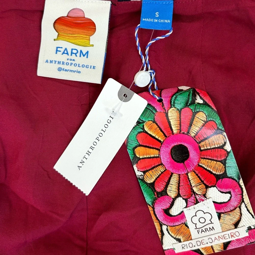 NWT Farm Rio Tropical Print Knee Length Wrap Skirt Size Small Anthropologie - Picture 9 of 12